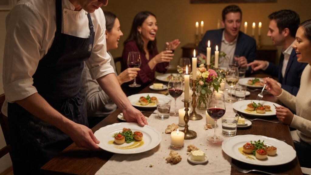 Serving Scallops at a dinner party